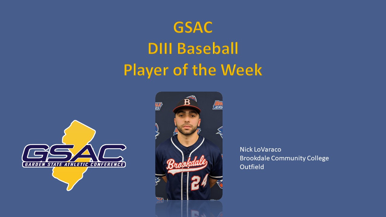 Brookdale's LoVarco named GSAC DIII Player of the Week