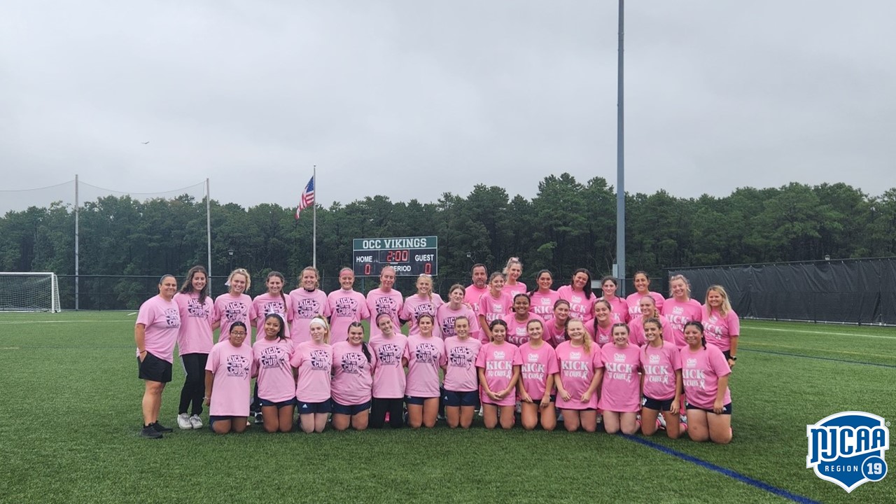 Ocean CC and Brookdale CC Women's Soccer Teams Join Forces to Kick to a Cure
