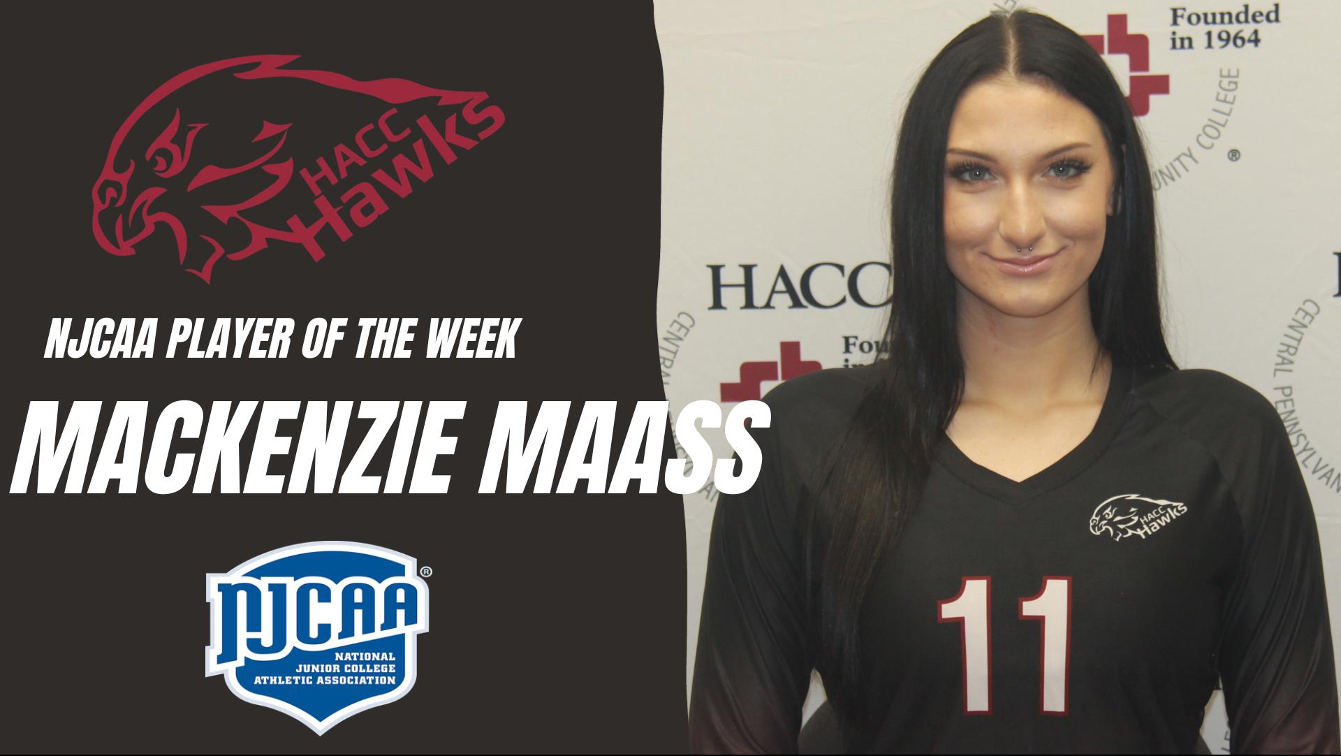 Mackenzie Maass Earns NJCAA DIII Offensive Player of the Week
